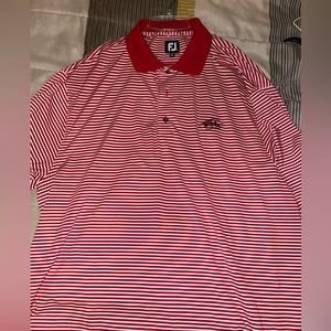 FOOTJOY Golf Polo Red Stripes